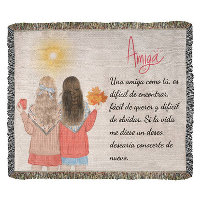 Heirloom Woven Blanket Regala a tu Amiga esta Manta con Diseño Único