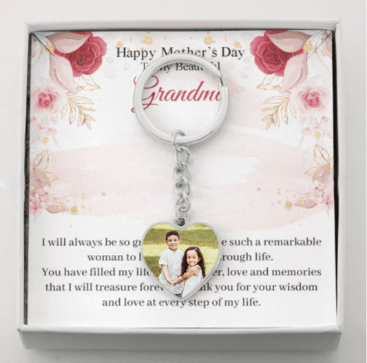 grandma photo keychain