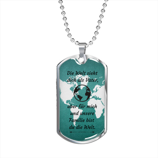 vater gift, dog tag father, vater love