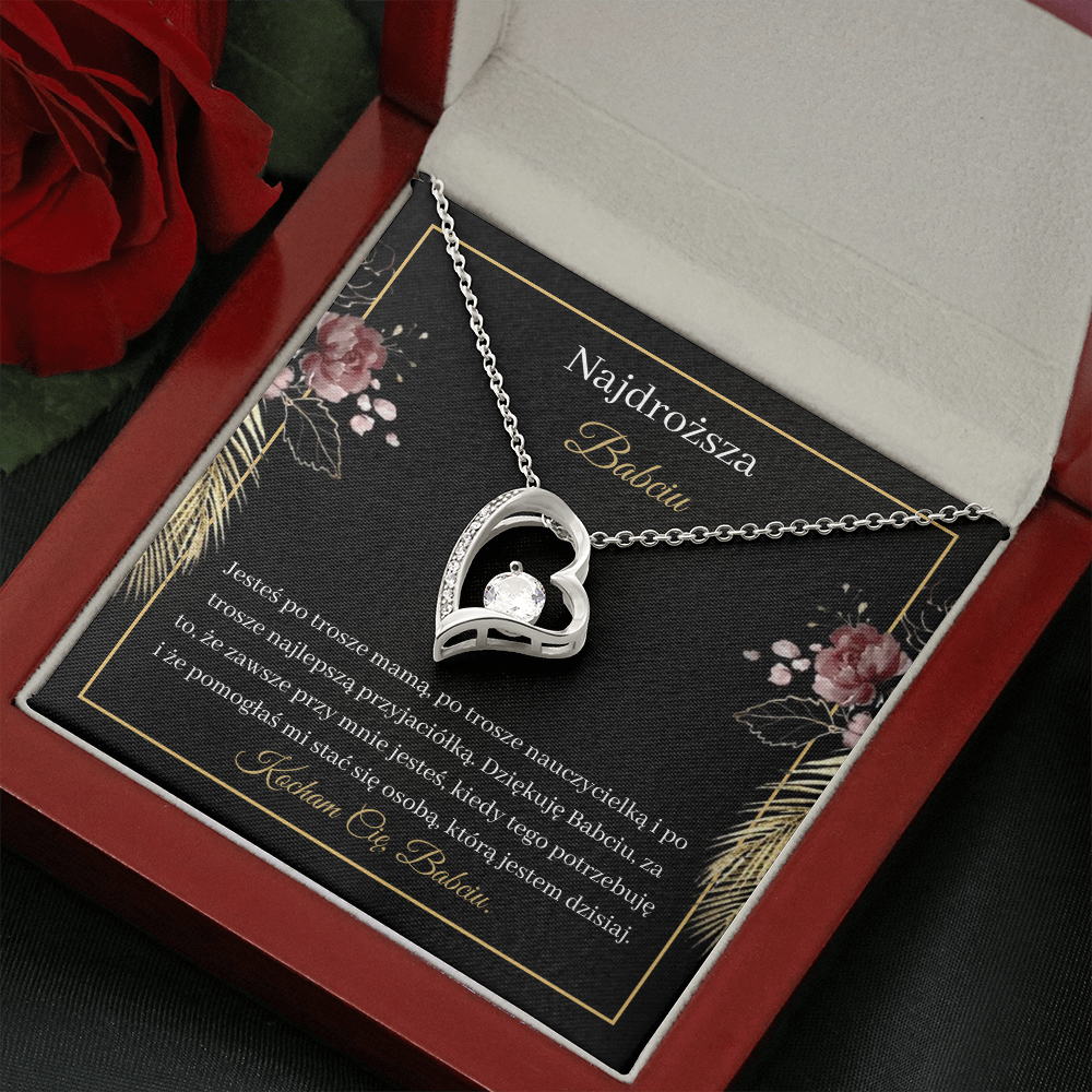 Babciu Naszyjnik Prezent Polish Grandma Message Card Necklace