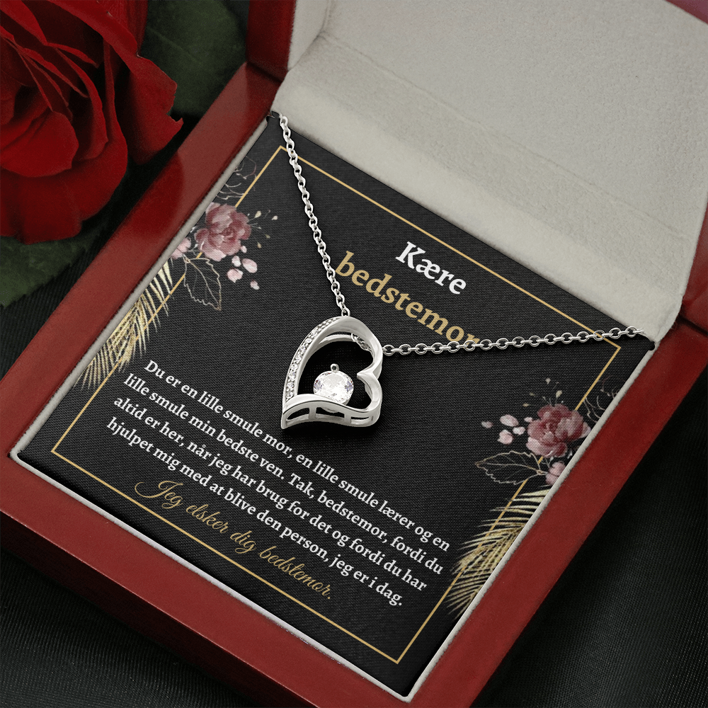 Bedstemor Halskæde Gave Danish Grandmother Necklace Card