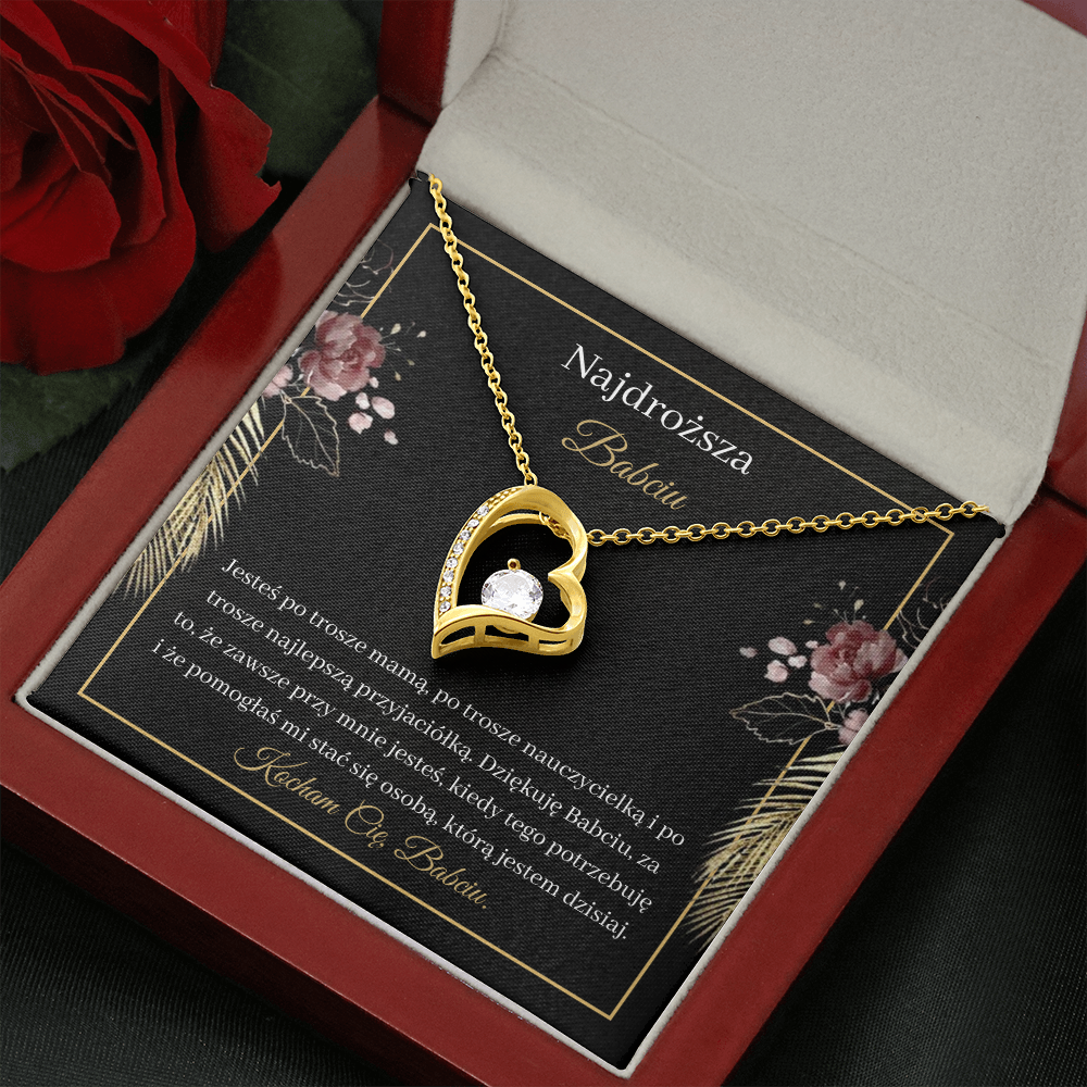 Babciu Naszyjnik Prezent Polish Grandma Message Card Necklace