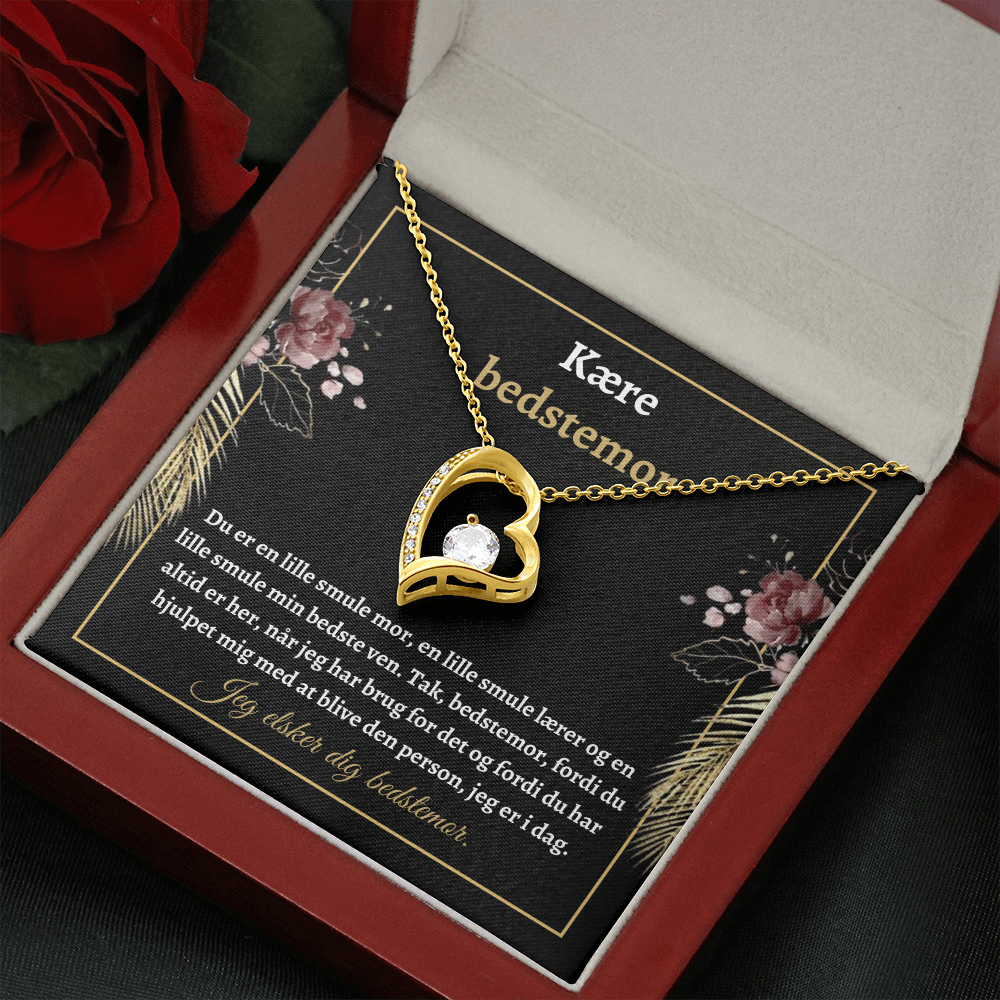 Bedstemor Halskæde Gave Danish Grandmother Necklace Card