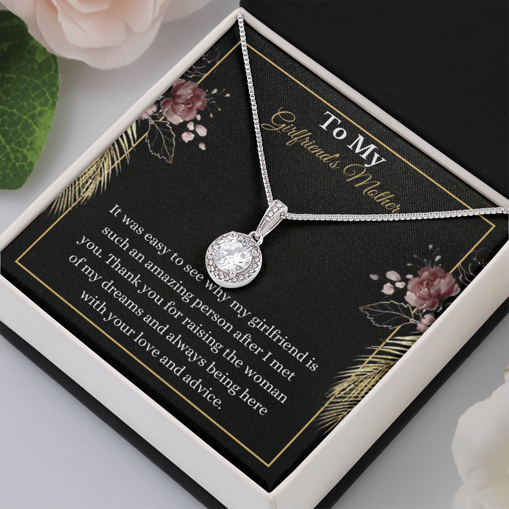 Girlfriend's Mother Message Card Necklace Jewelry Gift
