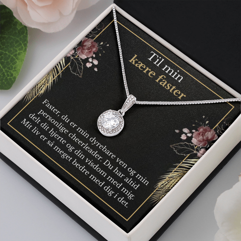 Faster Halskæde Gave Danish Aunt Message Card Necklace