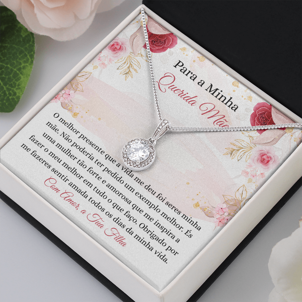 Querida Mãe Colar Portuguese Mother Necklace Card