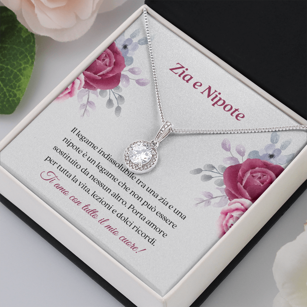 Zia Nipote Collana Regalo Italian Auntie Niece Necklace Card