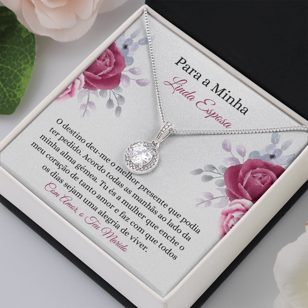 Linda Esposa Colar  Portuguese Wife Necklace Card Presente