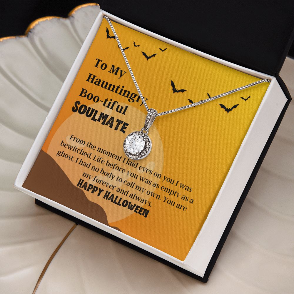 Halloween Soulmate Wife Necklace Card Halloween Girlfriend Gift