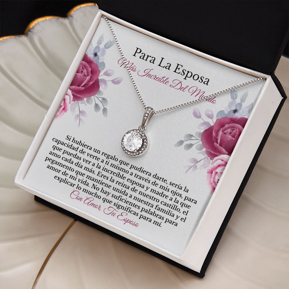 Esposa Collar Regalo Spanish Wife Necklace Card