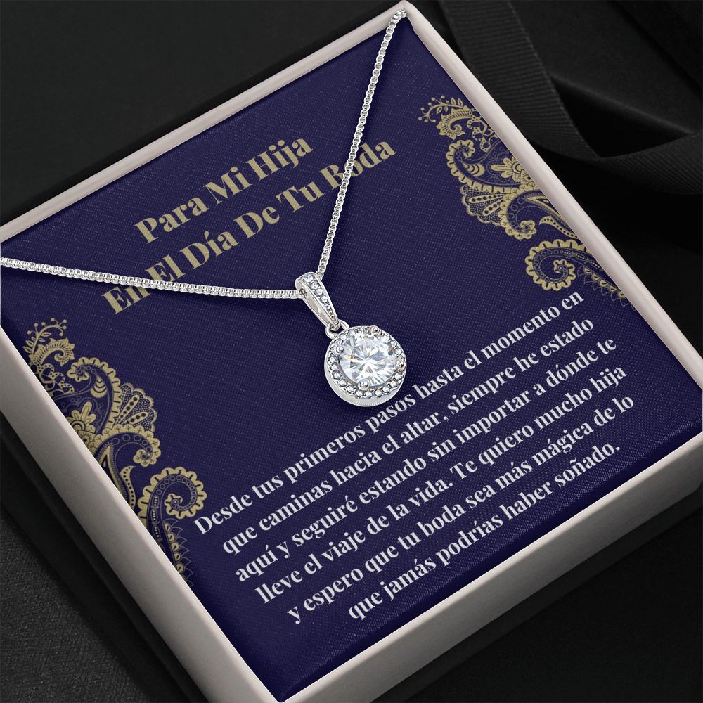 Hija Día De Boda Collar Regalo Spanish Daughter Wedding Necklace
