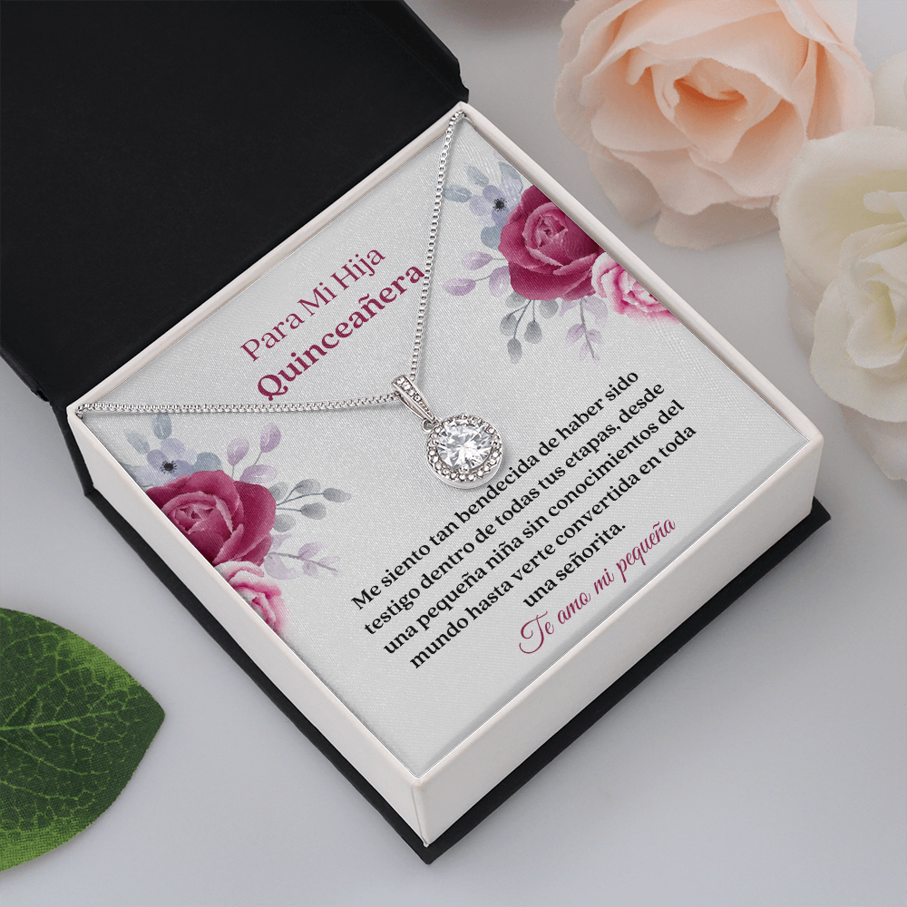 Hija Quinceañera Collar Regalo Spanish Daughter Fifteenth Birthday