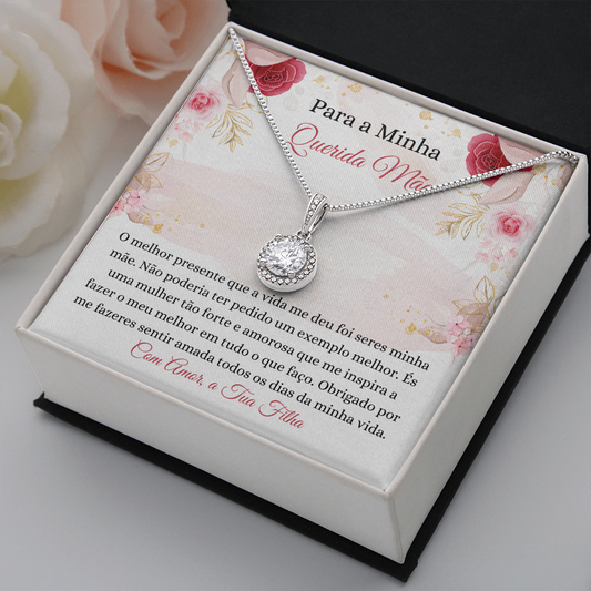 Querida Mãe Colar Portuguese Mother Necklace Card