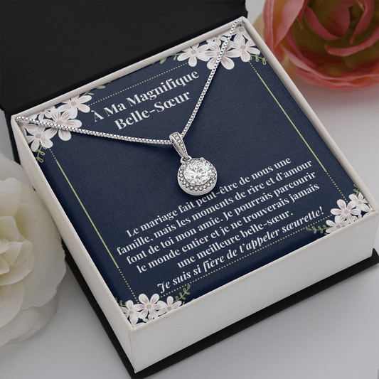Belle-Sœur Collier Cadeau French Sister-In-Law Necklace Card