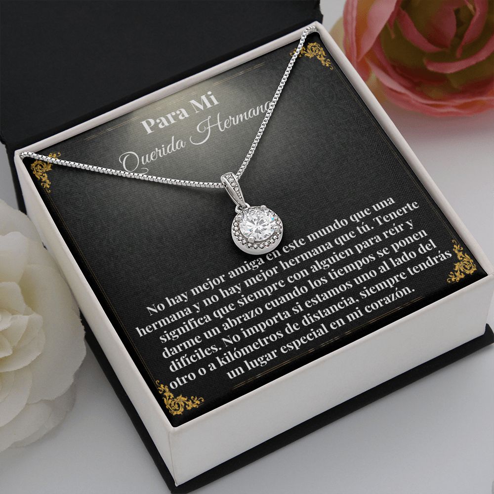 Querida Hermana Collar Con Tarjeta Latina Sister Necklace Gift