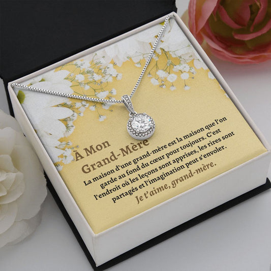 Grand-Mère Collier Cadeau French Grandmother Necklace Card
