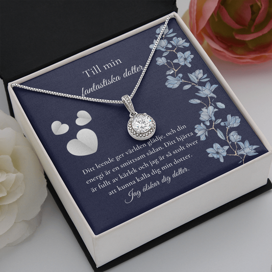 Dotter Halsband Swedish Daughter Message Card Necklace