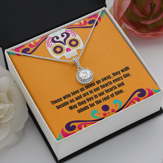 Day Of The Dead Message Card Necklace Memorial Gift
