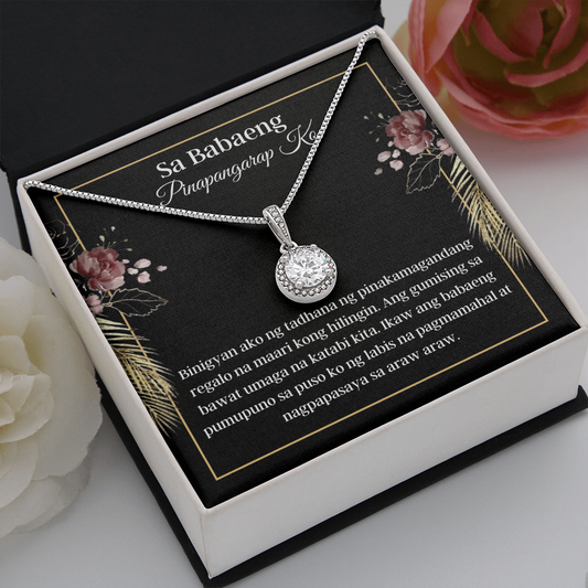Asawa kasintahan Regalo Tagalog Necklace Card Love Gift