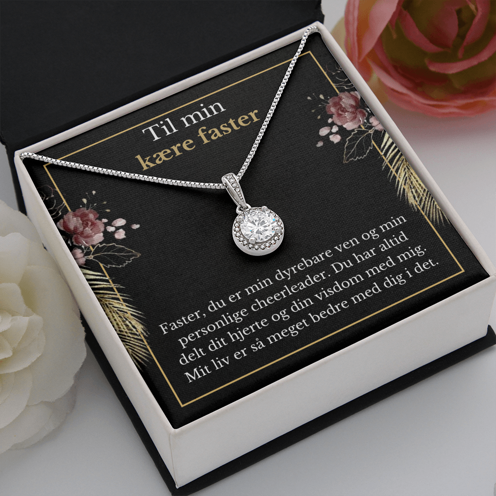 Faster Halskæde Gave Danish Aunt Message Card Necklace