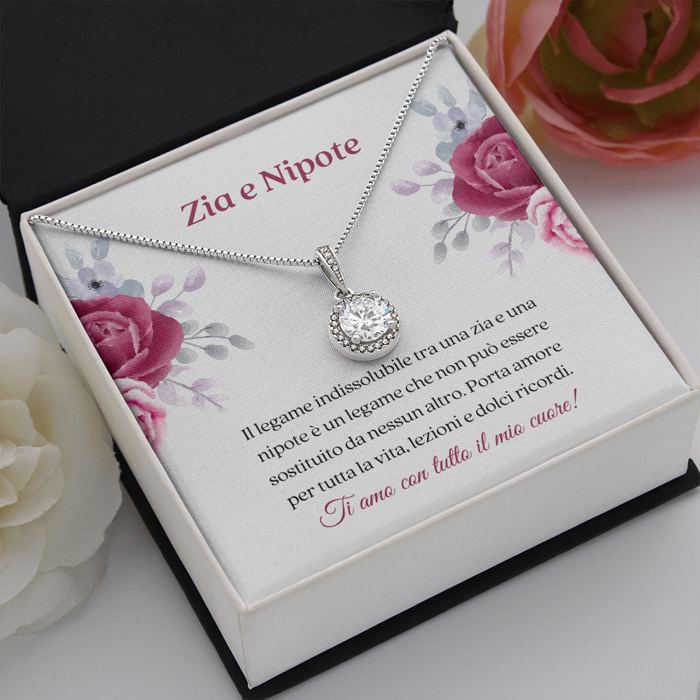 Zia Nipote Collana Regalo Italian Auntie Niece Necklace Card