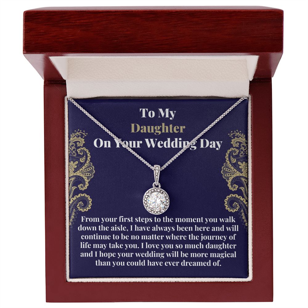 Daughter Bridal Necklace Card Wedding Keepsake