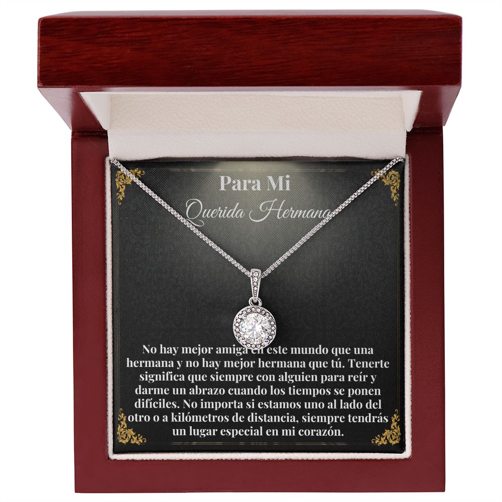 Querida Hermana Collar Con Tarjeta Latina Sister Necklace Gift