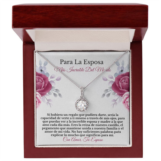 Esposa Collar Regalo Spanish Wife Necklace Card