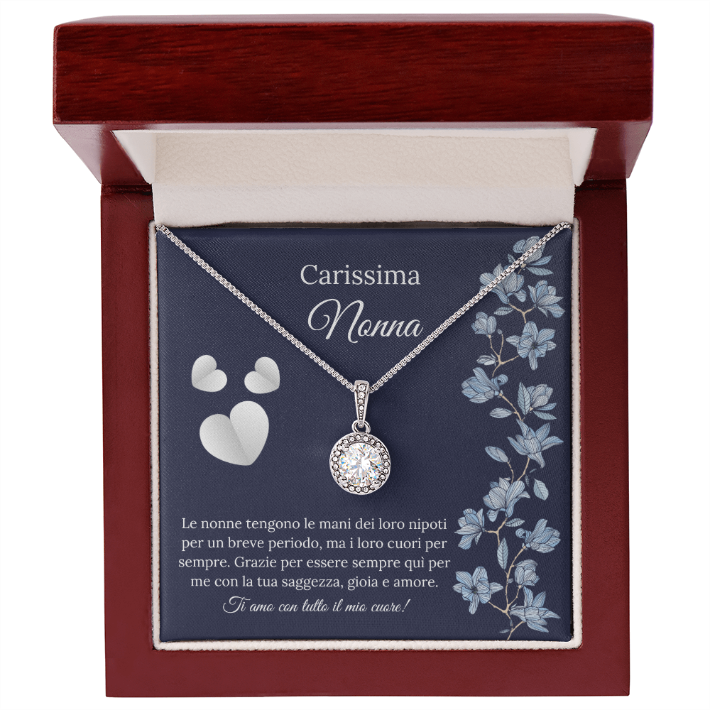 Italian Message Card for Carissima Nonna Bling Necklace Gift