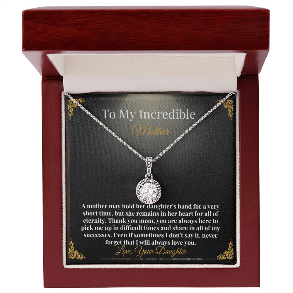 Sweet Mother Necklace Card Gift From Daughter