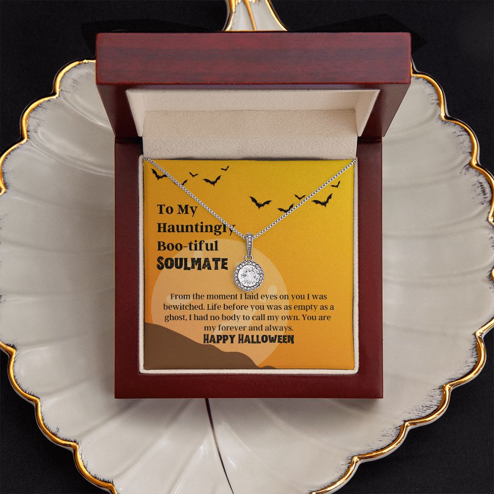 Halloween Soulmate Wife Necklace Card Halloween Girlfriend Gift