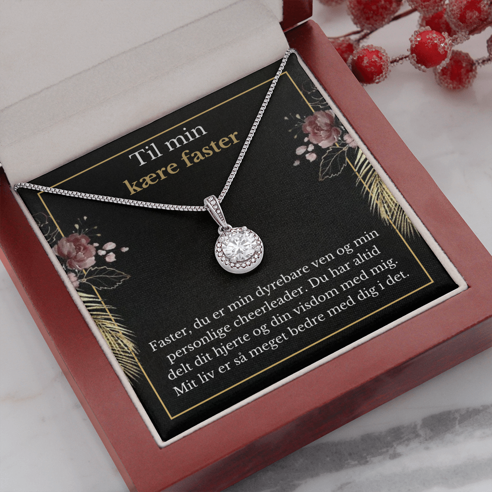 Faster Halskæde Gave Danish Aunt Message Card Necklace
