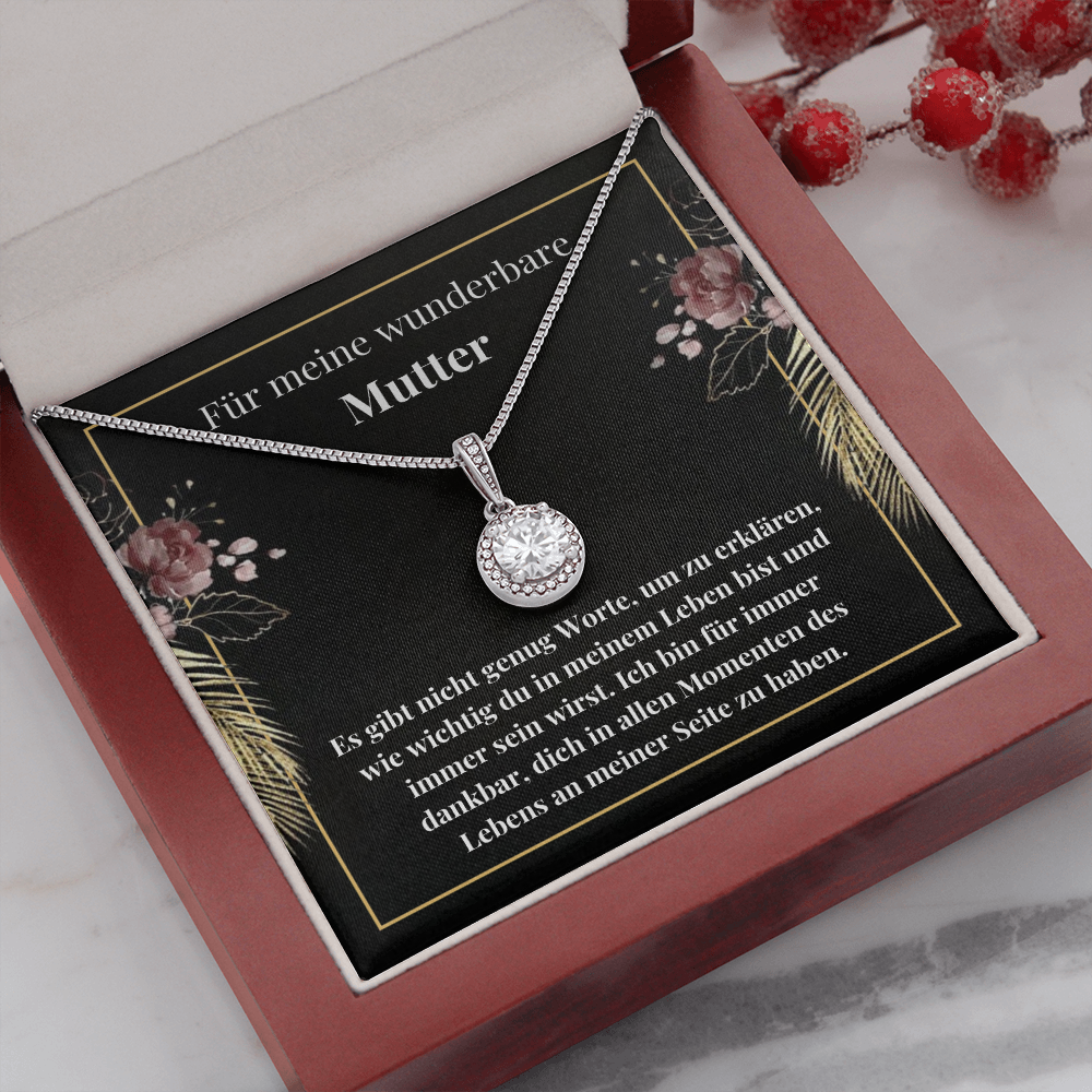 Mutter Necklace Gift German Mother Message Card Necklace