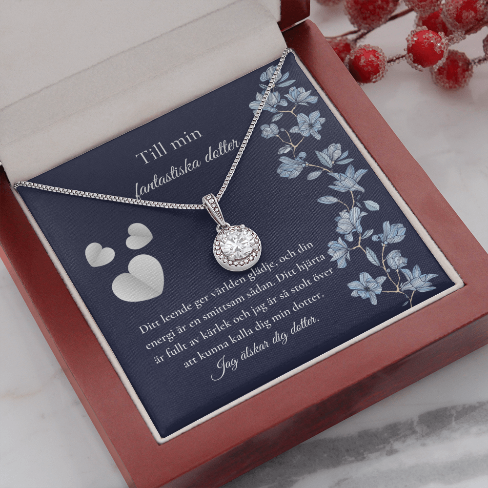Dotter Halsband Swedish Daughter Message Card Necklace
