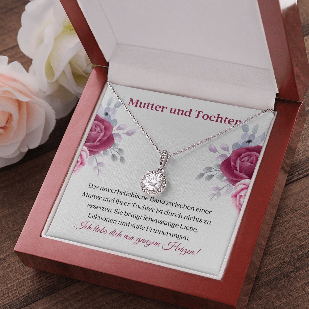 Mutter Tochter Halskette Geschenk German Mother Daughter Necklace Card