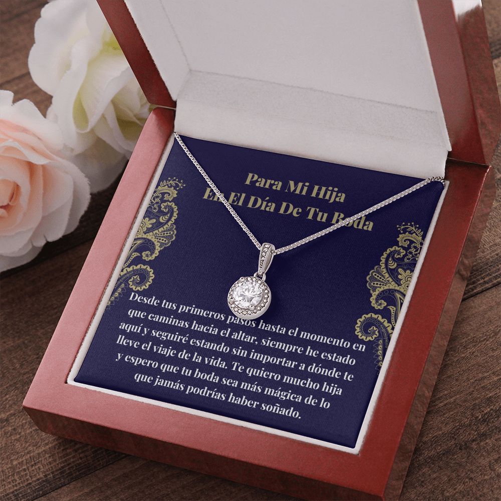Hija Día De Boda Collar Regalo Spanish Daughter Wedding Necklace