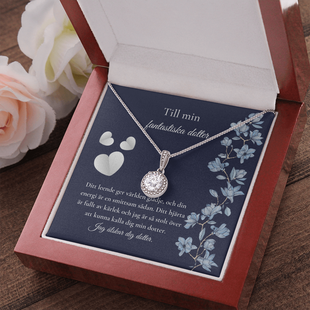 Dotter Halsband Swedish Daughter Message Card Necklace