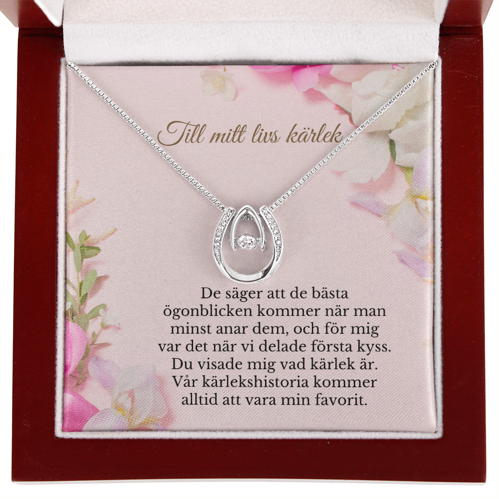 Vackra Fru Flickvän Halsband Swedish Wife Girlfriend Necklace Card