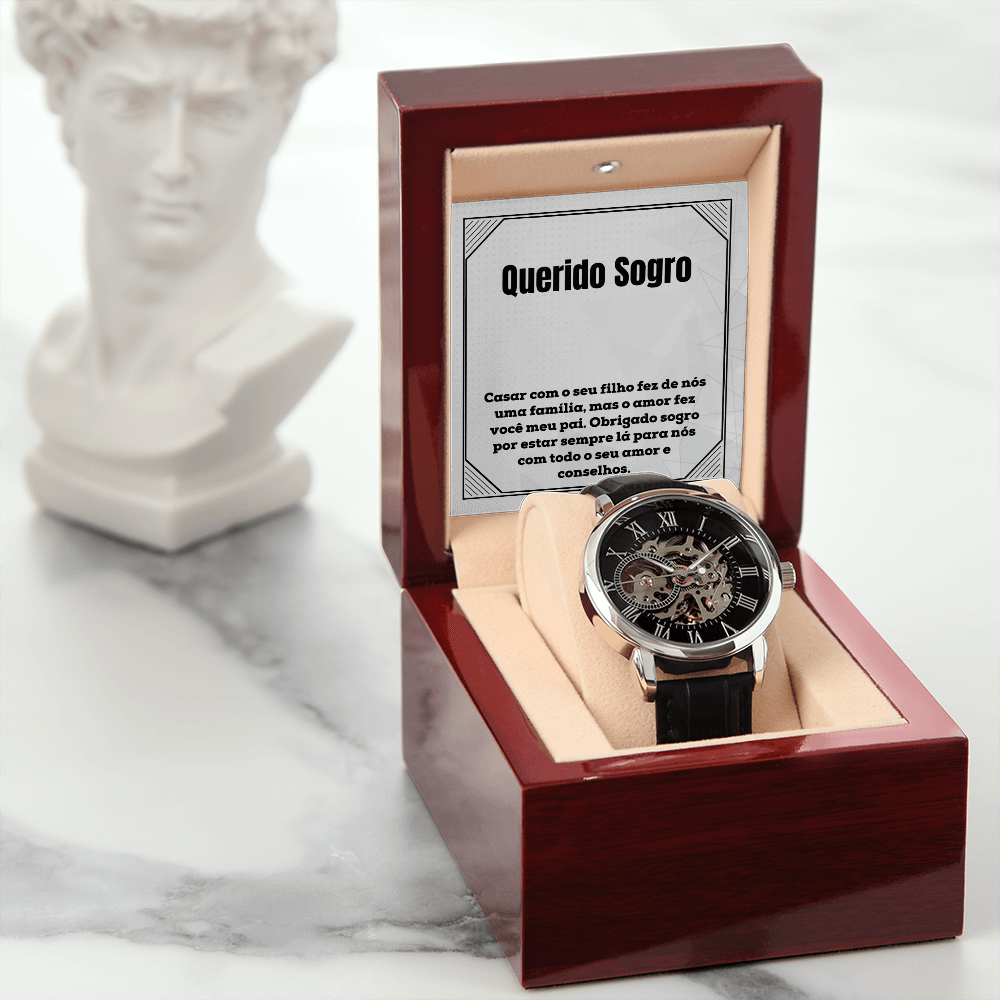 Querido Sogro Presente Portuguese Father-In-Law Card Watch