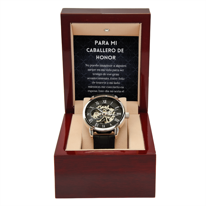 Latino Caballero de Honor Regalo Reloj Spanish Best Man Watch Gift