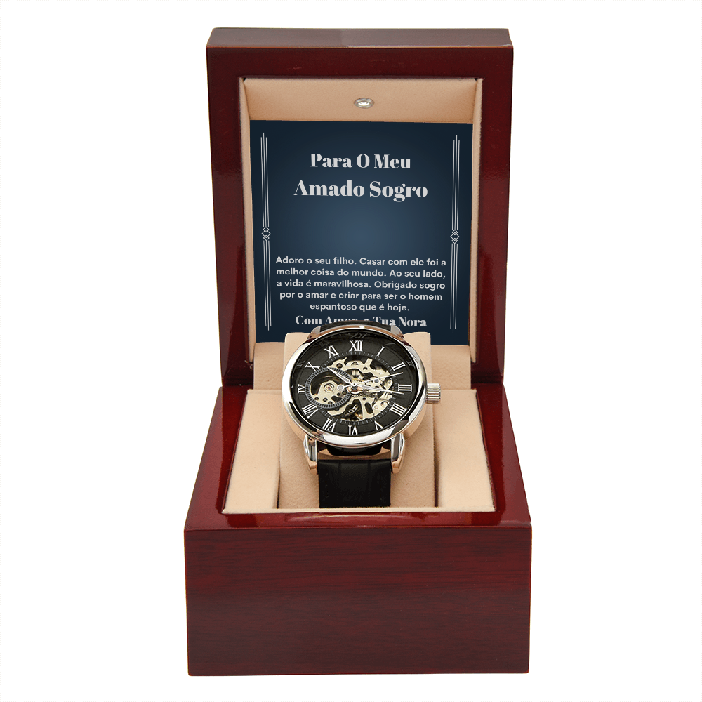 Amado Sogro Relógio Presente Portuguse Father-In-Law Card Watch