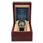 Italian Nonno Black Leather Band Watch Gift