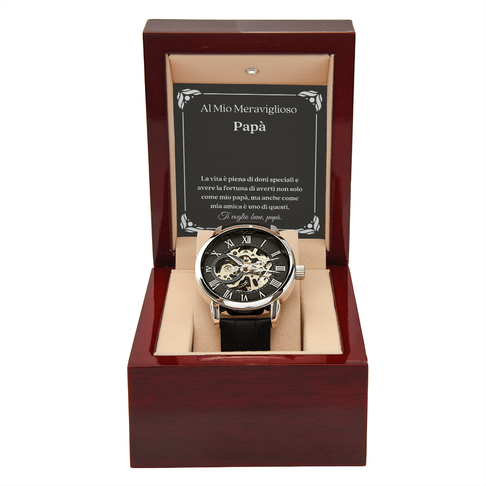 Papà Orologio Da Polso Regalo Italian Father Watch Message Card
