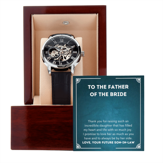 Future Father-In-Law Wedding Openwork Watch Father Of The Bride Gift