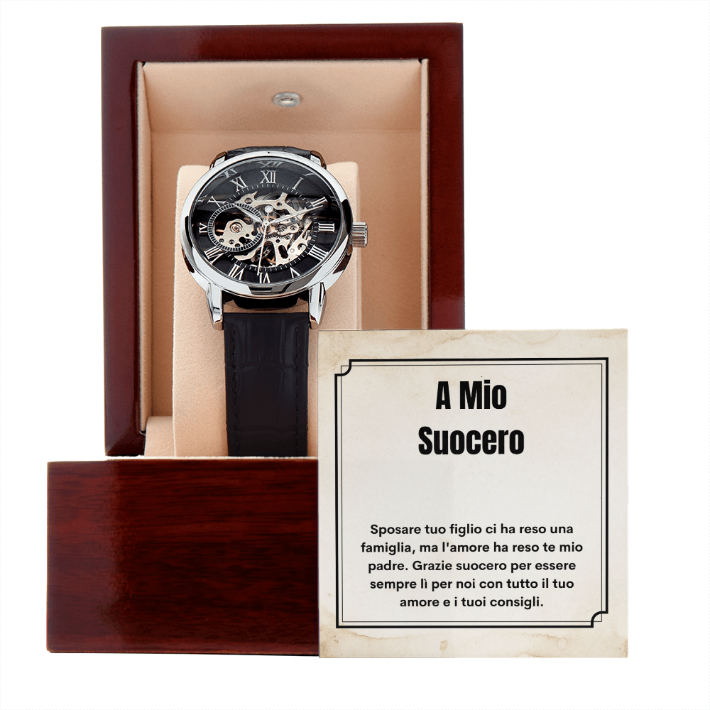 Suocero Orologio Da Polso Regalo Italian Father-In-Law Watch Card