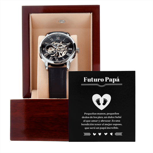 Futuro Papá Reloj Regalo Spanish Dad To Be Watch Card