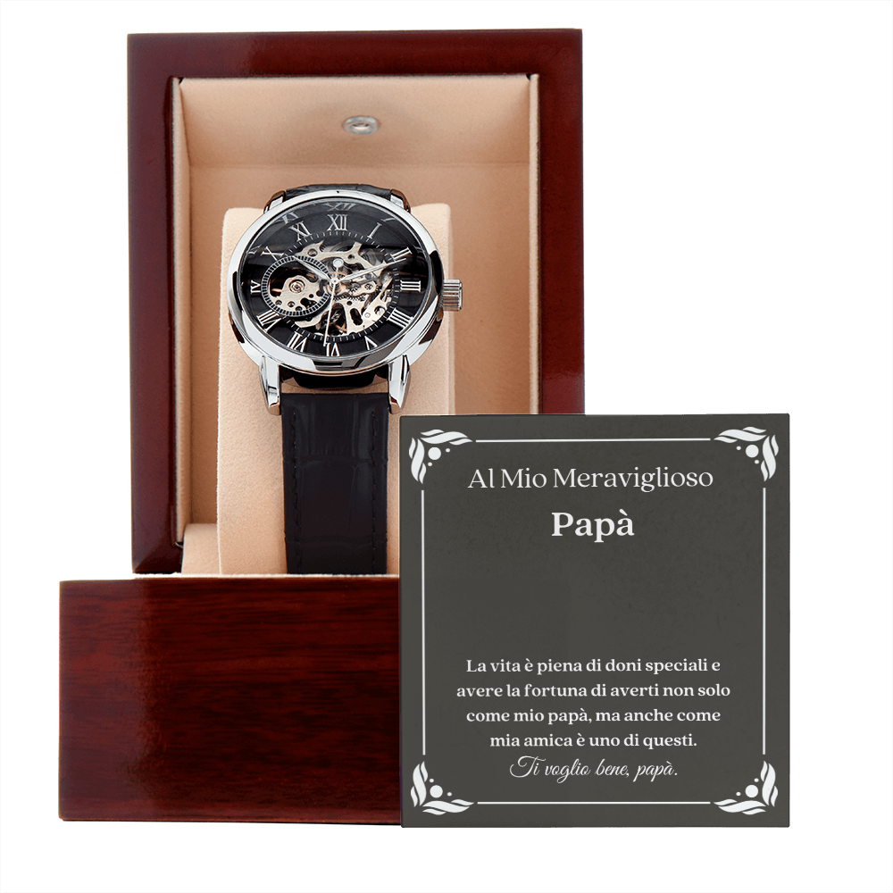 Papà Orologio Da Polso Regalo Italian Father Watch Message Card