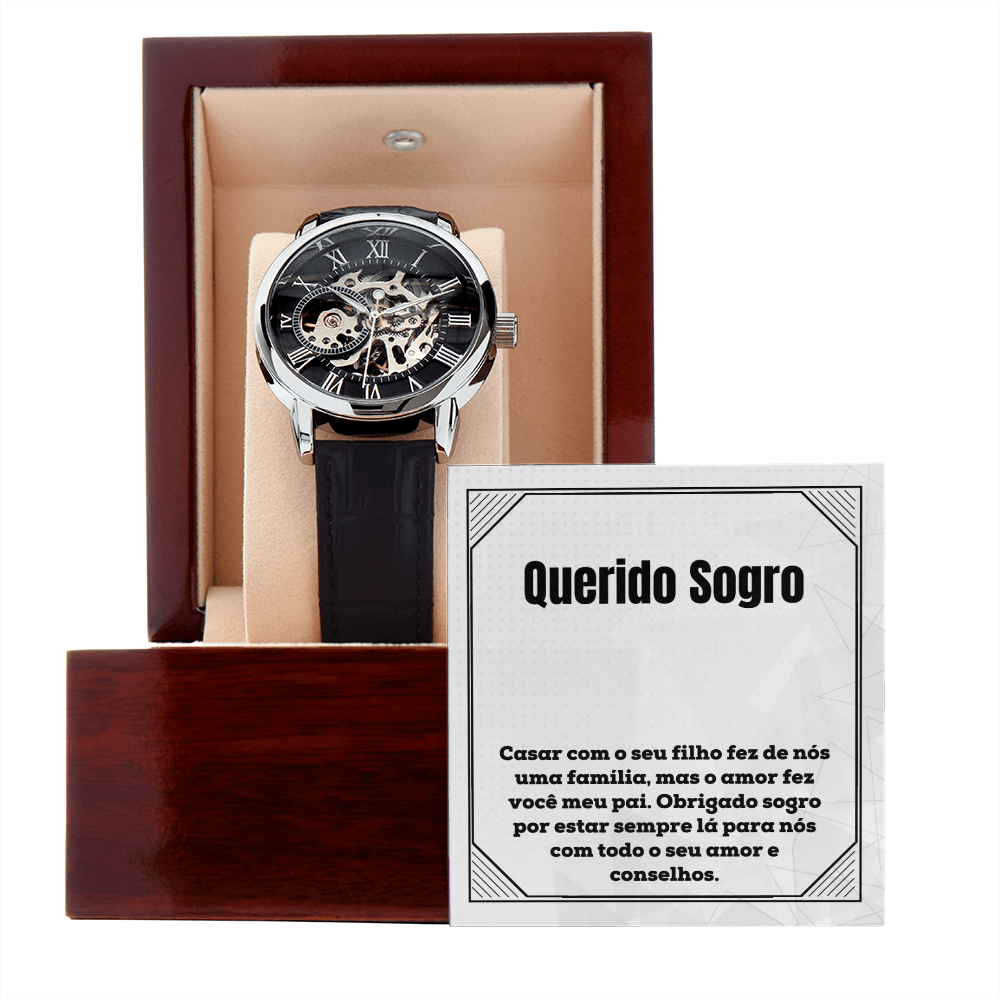 Querido Sogro Presente Portuguese Father-In-Law Card Watch