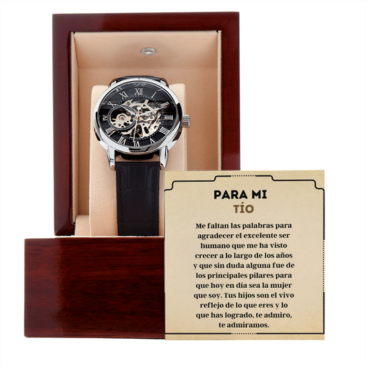 Tío Watch Message Card Latino Reloj Gift From Sobrina