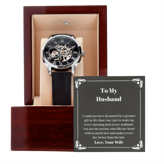 Husband Love Openwork Watch Spouse Accessories Gift
